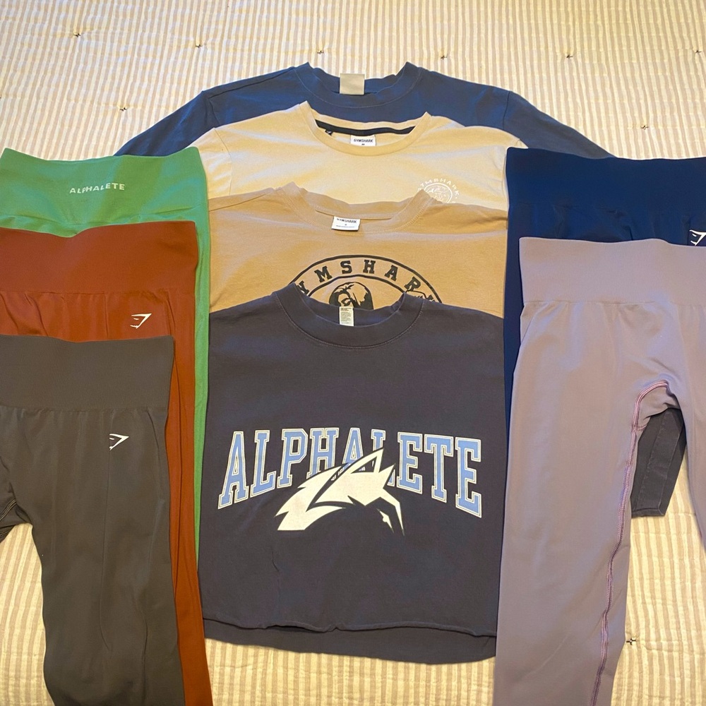 HUGE Gymshark and Alphalete gym wear bundle